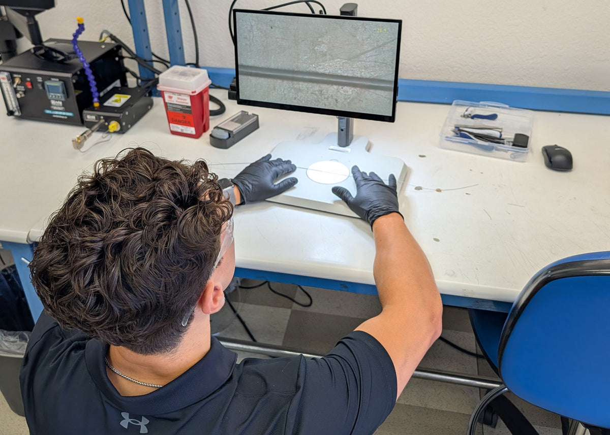 Microcatheter build during a CathTeam training