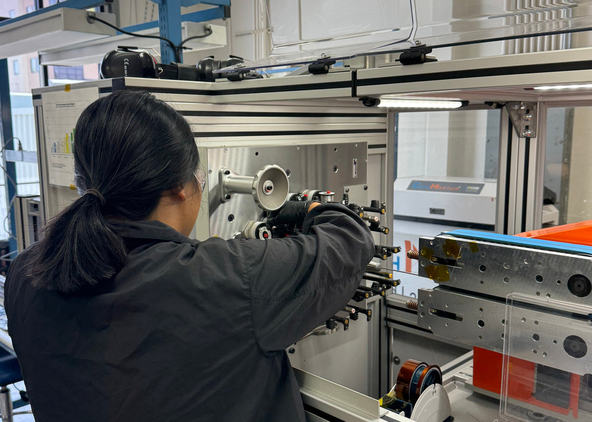 Catheter manufacturing equipment in the CathTeam Maker Space, Irvine, CA